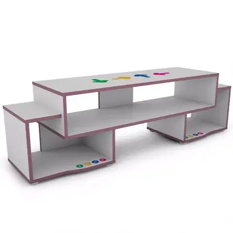 Stoly TV stolík Matrix 140 biela/fialový