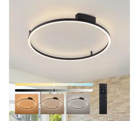Svietidlá BRILAGI - LED stmievateľné svietidlo PORTOFINO LED/60W/230V pr. 80 cm čierna + DO BRI519