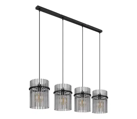 Svietidlá Globo 15698-4H - Luster na lanku GORLEY 4xE27/60W/230V čierna 15698-4H