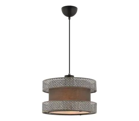Svietidlá  Závesné svietidlo HALO na lanku 1xE27/60W/230V hnedá/šedá 390FLH2455