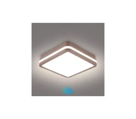 LED osvetlenie BRILAGI-LED Vonkajšie svietidlo s čidlom BENE LED/18W/230V 21,5x21,5 cm hnedá IP54 BRI736