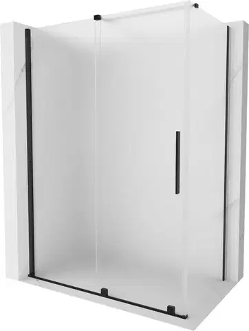 Sprchovacie kúty MEXEN/S - Velár sprchovací kút, posuvné dvere 160 x 90, dekor, čierna 871-160-090-31-70