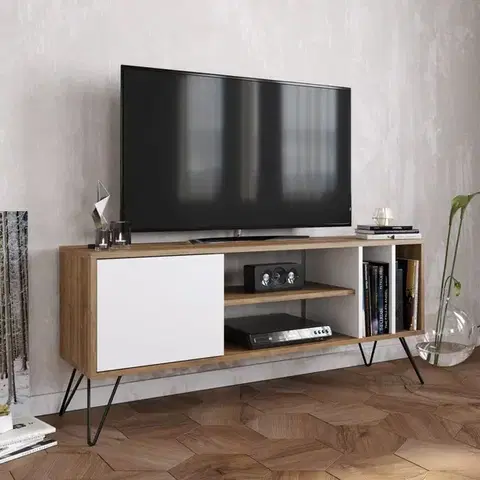 TV stolíky TV stolík Mistico (140) - Walnut, White