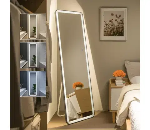 Svietidlá BRILAGI - Voľne stojace zrkadlo ELEGANZA LED/42W/230V 160x50 cm IP44 CRI 90 stmievateľné+CCT FG-CY48-A01-16050-01-BLK