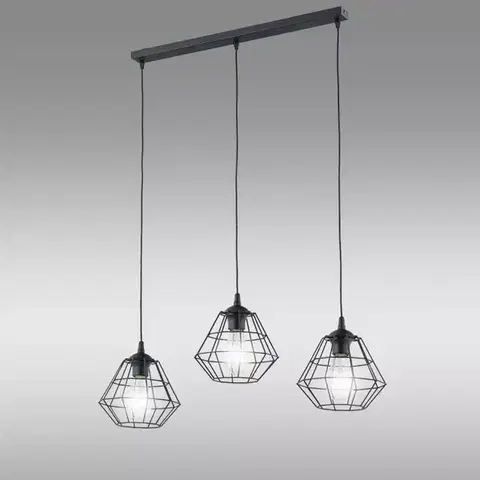 Lampy do obývačky Luster Diamond 6203 Black LW3
