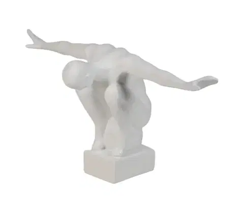 Taburetky Estilo Home Dekorácia na stôl 19,5x16x38,5 cm živica/biela 5905623250441