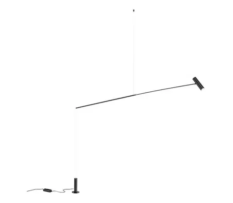 Lampy Redo 01-2695 - LED Stmievateľná stojacia lampa PICAS LED/12W/230V čierna 01-2695
