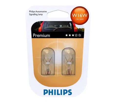 Žiarovky SADA 2x Autožiarovka Philips VISION 12067B2 W16W W2,1x9,5d/16W/12V Phil-12067B2