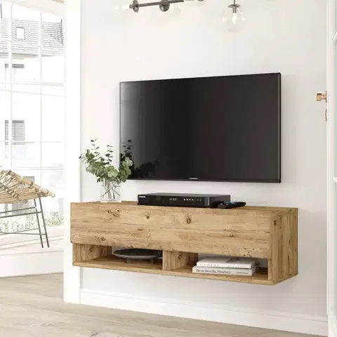 TV stolíky závesný TV stolík FREY 13, farba borovica