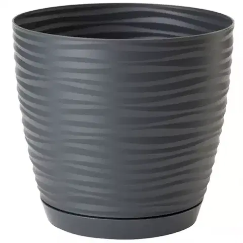 Záhrada Sahara Petit okrúhly s podstavcom 17 cm antracit
