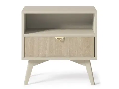 Nočné stolíky ArtPS Nočný stolík TIMBER S54 | béžová