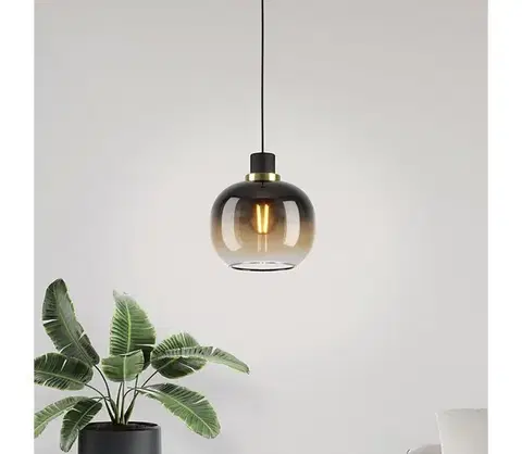 Svietidlá Eglo 99614 - Luster na lanku OILELLA 1xE27/40W/230V hnedá 99614