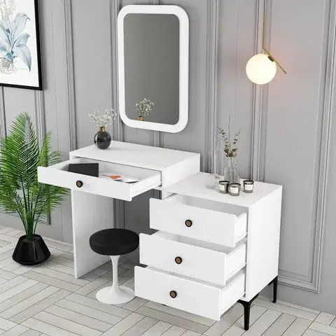 Toaletné Toaletný stolík Lizbon 549 - White