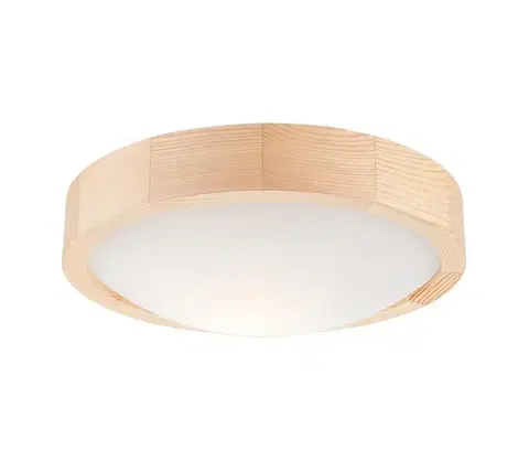 Svietidlá  Stropné svietidlo NATURAL SLIM 1xE27/60W/230V ø 27 cm borovica LD-PD-8.1 sosna