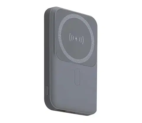 Predlžovacie káble  Power Bank magnetická s bezdrôtovým nabíjaním 10 000mAh/20W/3,7V šedá 23040