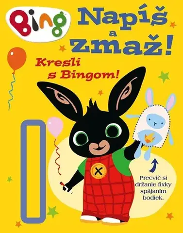 Nalepovačky, vystrihovačky, skladačky Bing - Napíš a zmaž