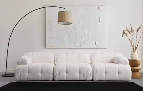 Pohovky a gauče Trojmiestna pohovka Petite 3 - White