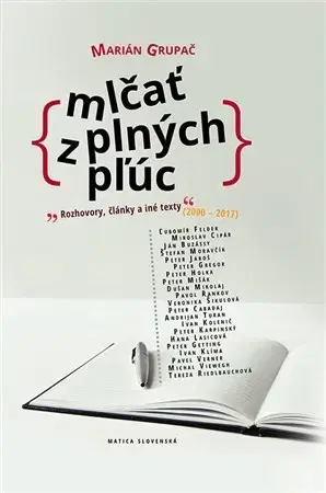 Fejtóny, rozhovory, reportáže Mlčať z plných pľúc - Marián Grupač