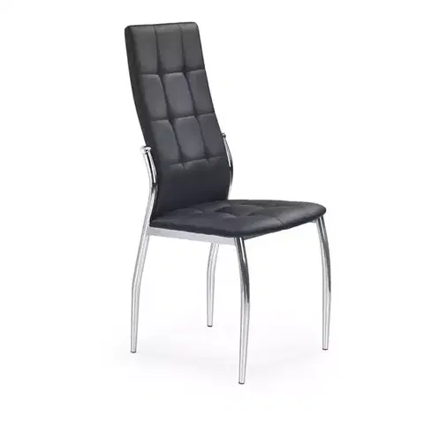Čalúnené stoličky Stolička K209 kov/ekokoža čierna 43x54x101