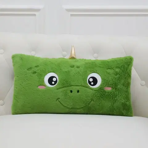 Dekoračné vankúše Vankúš dinosaurus 30x56cm zelený