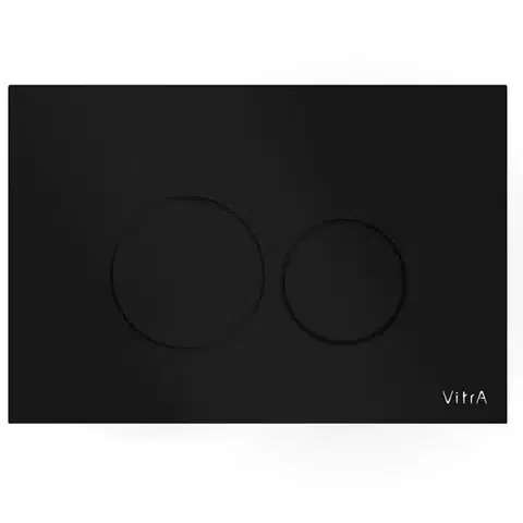 WC tlačidlá k nádržkám Ovládacie tlačidlo VitrA Vetro sklenené čierne 740-1601 740-1601