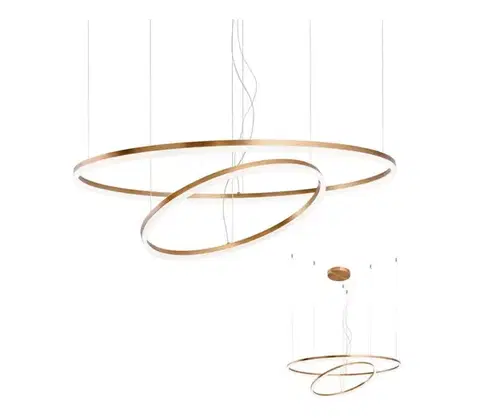 Svietidlá Redo 01-1721 - LED Luster na lanku ORBIT LED/42W + LED/66W/230V bronz 01-1721