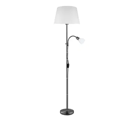 Lampy Eglo 31178 - Stojacia lampa ALMACEN 1xE27/60W/230V + 1xE14/25W čierna/biela 31178