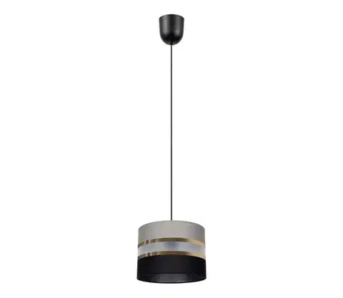 Svietidlá  Luster na lanku CORAL 1xE27/60W/230V čiernošedá 0453