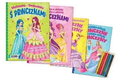 Nalepovačky, vystrihovačky, skladačky Princezné/Princezny - Maľovanka+aktivity (2.vydanie) - komplet