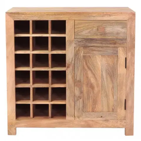 Barové stolíky Barová skriňa Hina 90x90x45 z mangového dreva