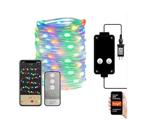 Vianočné osvetlenie Svetelná reťaz  NEO LITE Smart vianočné LED osvetlenie - reťaz 16m, RGB, WiFi, TUYA (07736L)