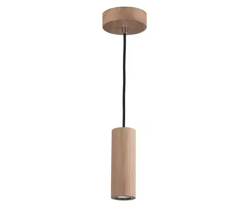 Svietidlá  1551174 - LED Luster na lanku PIPE 1xGU10/5W/230V matný dub 1551174
