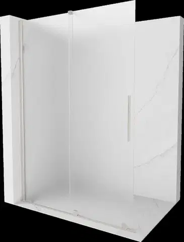 Sprchové dvere MEXEN/S - Velar Sprchová zástena posuvná Walk-in 130 x 200, dekor 8 mm, nikel kefovaná 871-130-000-33-97