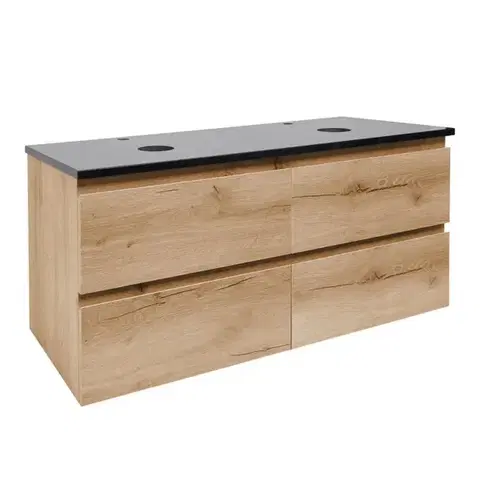 Kúpeľňový nábytok Kúpeľňová skrinka s krycou doskou SAT B-Way 119x50x45 cm dub mat BWAY2120OAKZ BWAY2120OAKZ
