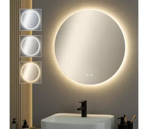 Kúpeľňové zrkadlá BRILAGI - stmievateľné LED vyhrievané zrkadlo s podsvietením DEMI ECO LED/12W/230V priemer 60 cm IP44 FG-GM1109-D-12W