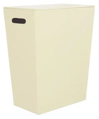 Doplnky do kúpeľne SAPHO - ECO PELLE kôš na prádlo 43x48x26cm, krémová 2462CR