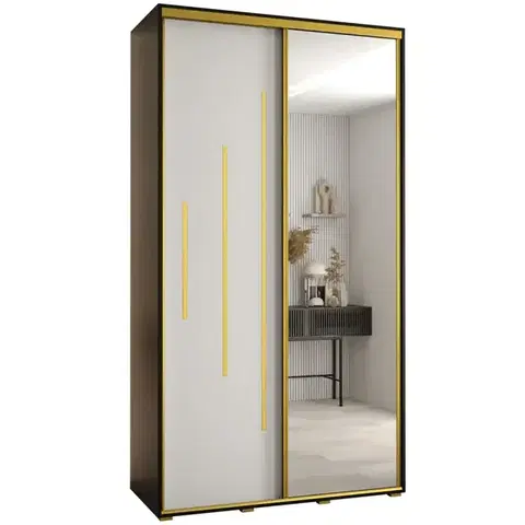 Šatníkové skrine Skriňa 45 Canaris 13 140 čierna/biela/gold