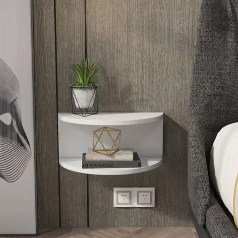 Nočné stolíky Nočný stolík Bella - White