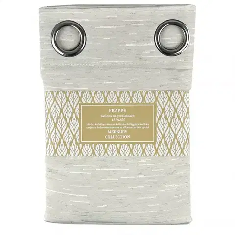 Hotové závesy na kolieskach Záves na prechodkách Frappe 135x250 natural Merkury Home