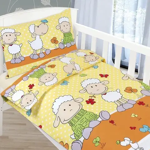 Obliečky Bellatex Obliečky detské AGÁTA Ovečky, 90 x 135 cm, 45 x 60 cm