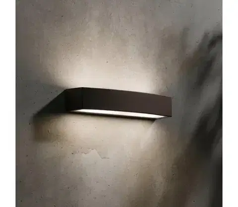 Svietidlá Ideal Lux - Vonkajšie nástenné svietidlo ANDROMEDA 2xE27/60W/230V IP55 hnedá 163550