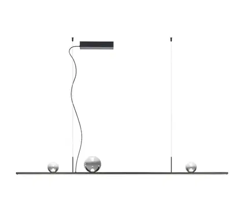 Svietidlá Redo 01-4302 - Stmievateľný LED luster na lanku DUNE LED/48W/230V čierna/dymová 01-4302