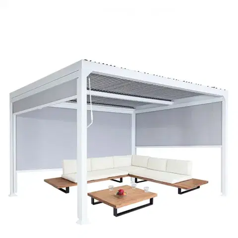 Bioklimatické pergoly Bioklimatická pergola HWC-L41 3x3 so 3 bočnými stenami