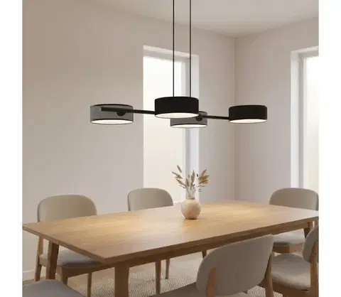 Svietidlá EMIBIG Závesné svietidlo na lanku DRUMZ 4xE14/10W/230V čierna/šedá 1567/4