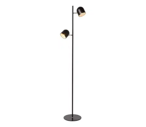 LED osvetlenie Lucide 03703/10/30 - LED stojacia lampa SKANSKA-LED 2xLED/5W/230V čierna 03703/10/30
