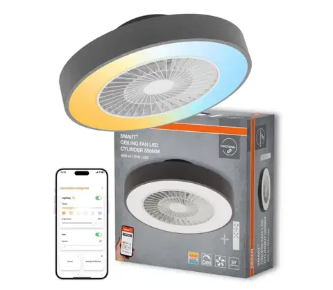 Ventilátory Osram - stmievateľné LED stropné svietidlo s látorom SMART+ LED/78W/230V Wi-Fi +DO 4099854472800