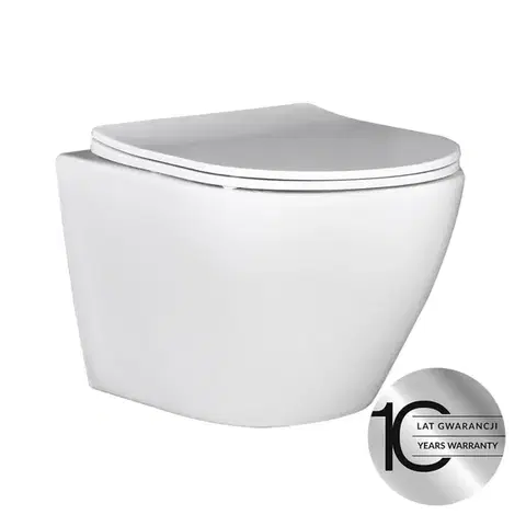 Záchody Laveo - Desna - WC misa bez okraja vrátane sedátka VMD_600S