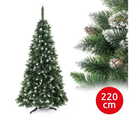 Vianočné dekorácie  Vianočný stromček CRISTAL SILVER 220 cm borovica 5902280051794