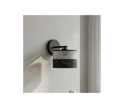 Svietidlá EMIBIG Nástenná lampa KARBON 1xE27/15W/230V čierna/šedá 1652/K1