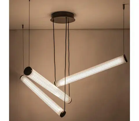 Svietidlá Zuma Line 1238 - stmievateľný LED závesný luster COMO, 64 W, 230 V, 2700–6500 K, čierny, s diaľkovým ovládaním 1238